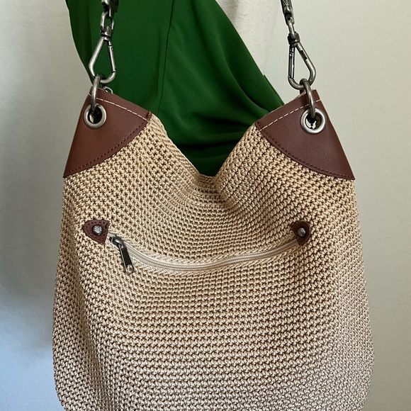 The Sak Brown Crochet Shoulder Bag - Picture 2 of 6